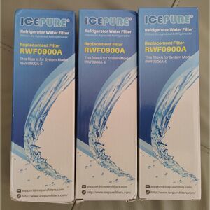 ICEPURE RWF0900A Refrigerator Water Filter 3 Pack Whirlpool Maytag EveryDrop NIB